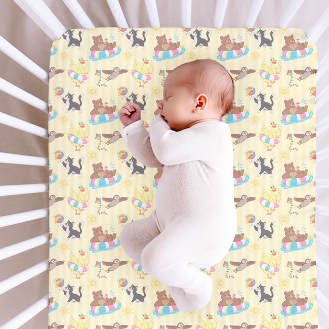 Summer Bear Fitted Sheet Knit - PRE ORDER
