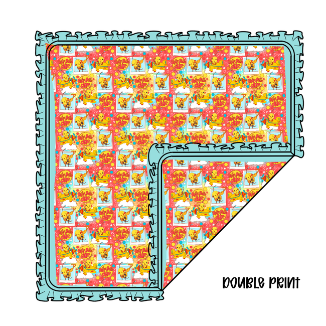 Retro Robot Adventures Dreamscape Blanket 57.5x80 - Knit - PRE ORDER