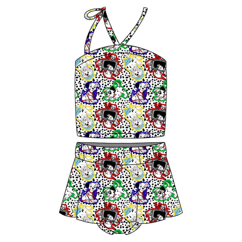 101 Reasons SOPHIA - HALTER CROP AND BUMMIE SKIRT SET - KNIT- PRE ORDER