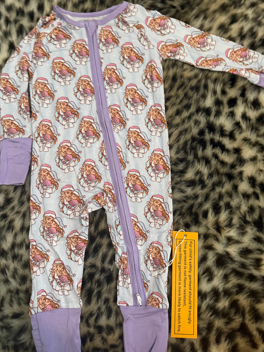 Ice Princess - Dreamland Long Sleeve Sleeper - Bamboo - Ready to Ship Christmas
