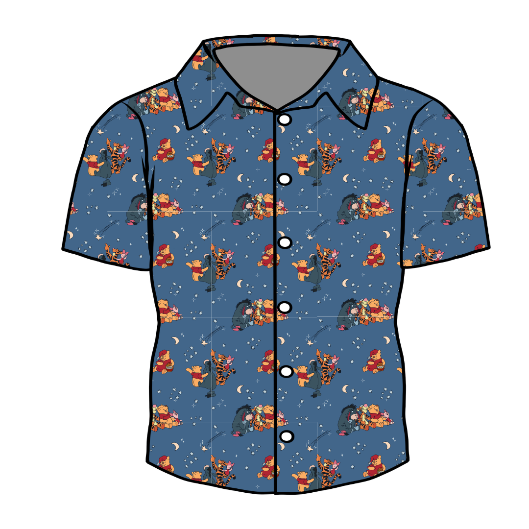Hunny Dreams - Twilight Men's Button Down Bamboo - Pre Order
