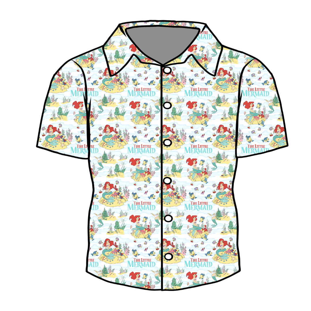 Mermaid Dreams - Twilight Men's Button Down Bamboo - Pre Order