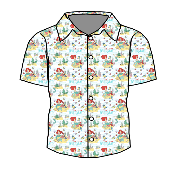 Mermaid Dreams - Twilight Men's Button Down Bamboo - Pre Order