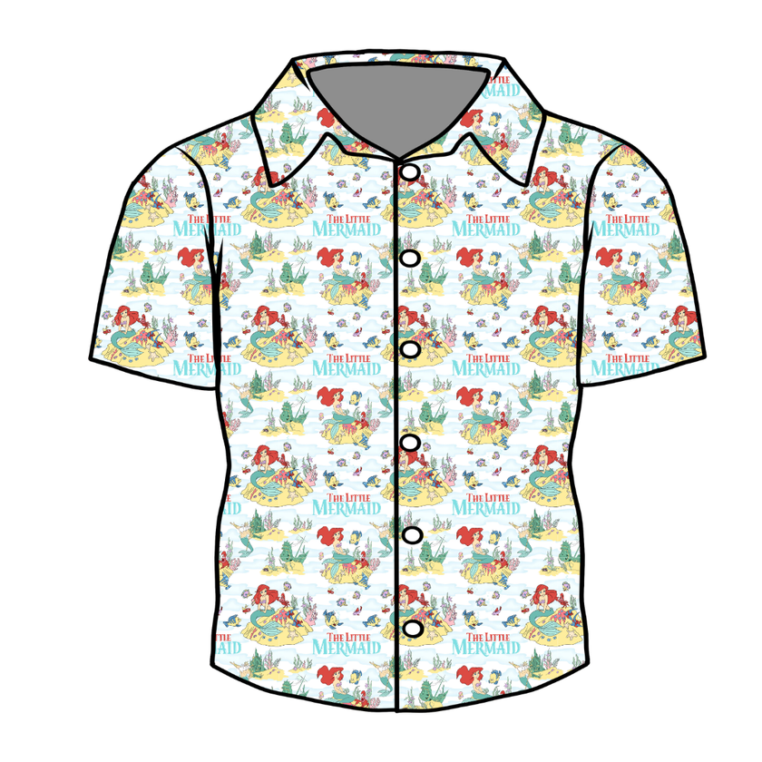 Mermaid Dreams - Twilight Men's Button Down Bamboo - Pre Order