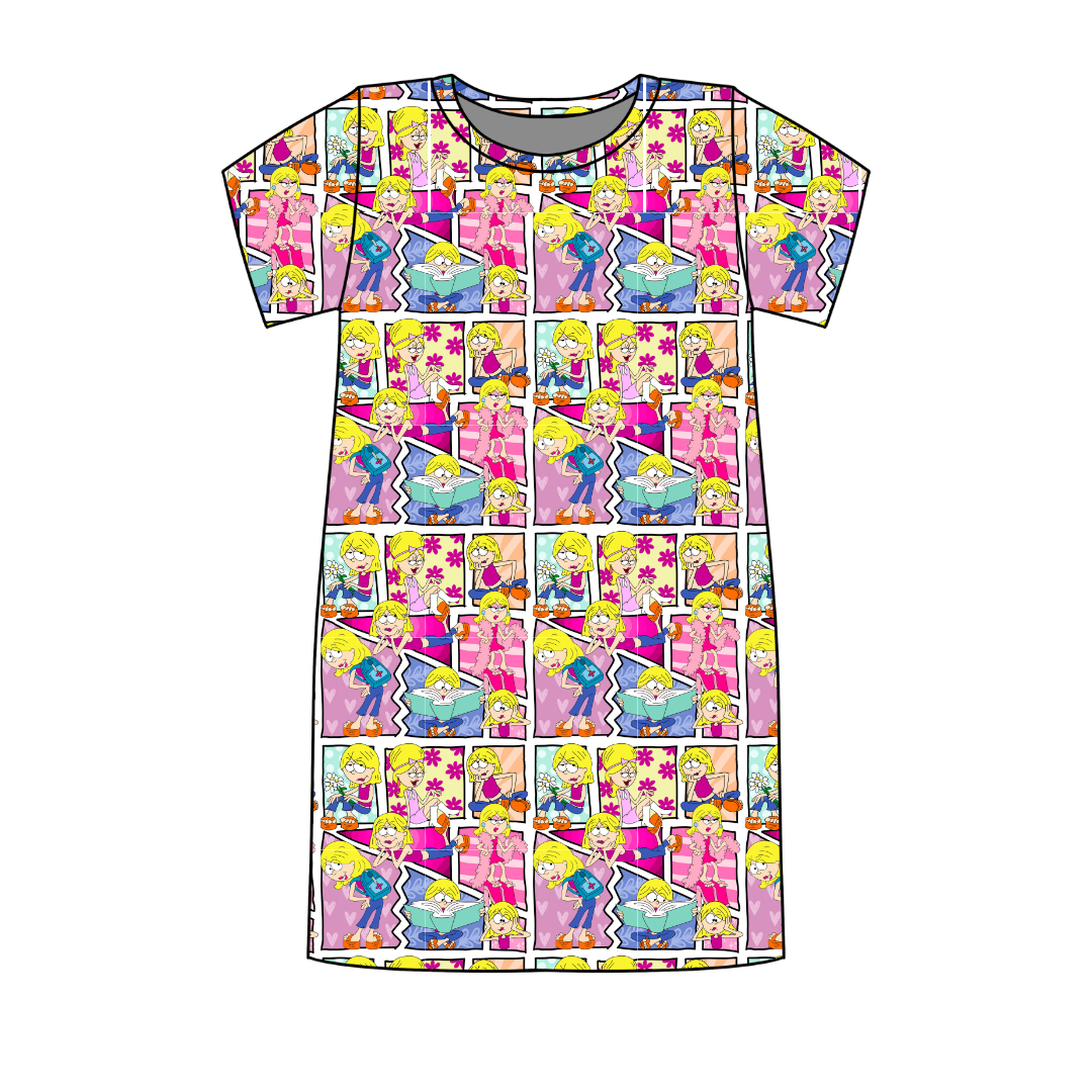 Lizzie Poppy Oversized Sleep Shirt Bamboo - Pre Order