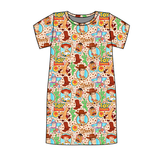 Howdy Partner Poppy Oversized Sleep Shirt Bamboo - Pre Order