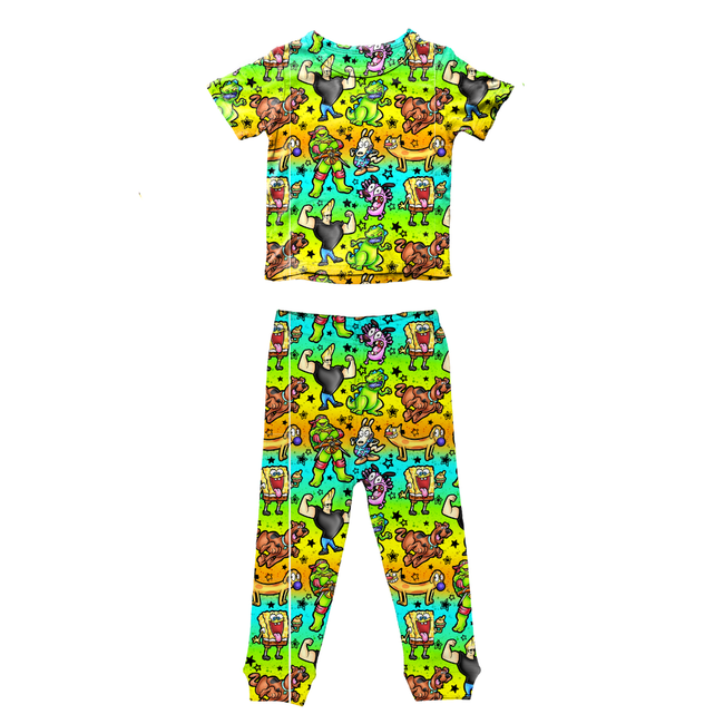 Cartoons Cozy Bamboo Short Sleeve Pants Set - PRE ORDER