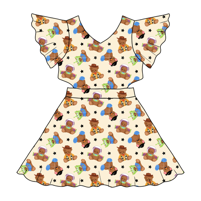 Toy Box Besties Whimsical Cut Out Dress - Knit - Pre Order