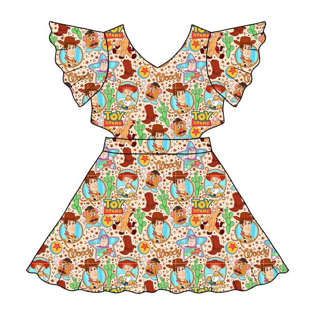 Howdy Partner Whimsical Cut Out Dress - Knit - Pre Order