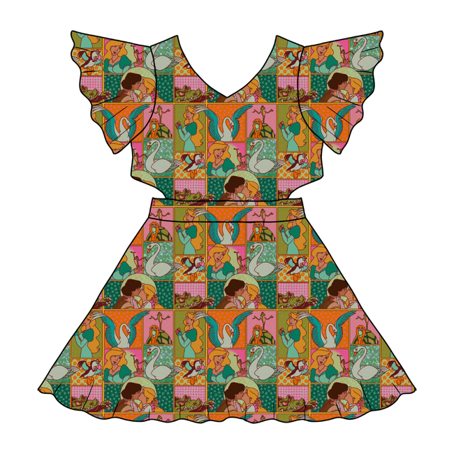 Swan Whimsical Cut Out Dress - Knit - Pre Order