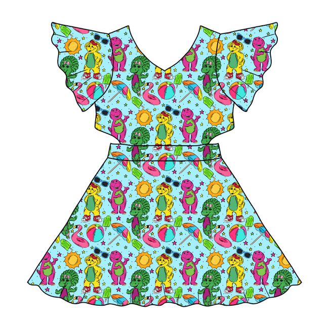 Backyard Adventures Whimsical Cut Out Dress - Knit - Pre Order