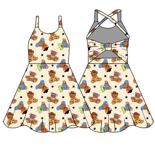 Toy Box Besties Shiloh Bow Back Dress - Knit - Pre Order