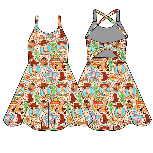 Howdy Partner Shiloh Bow Back Dress - Knit - Pre Order