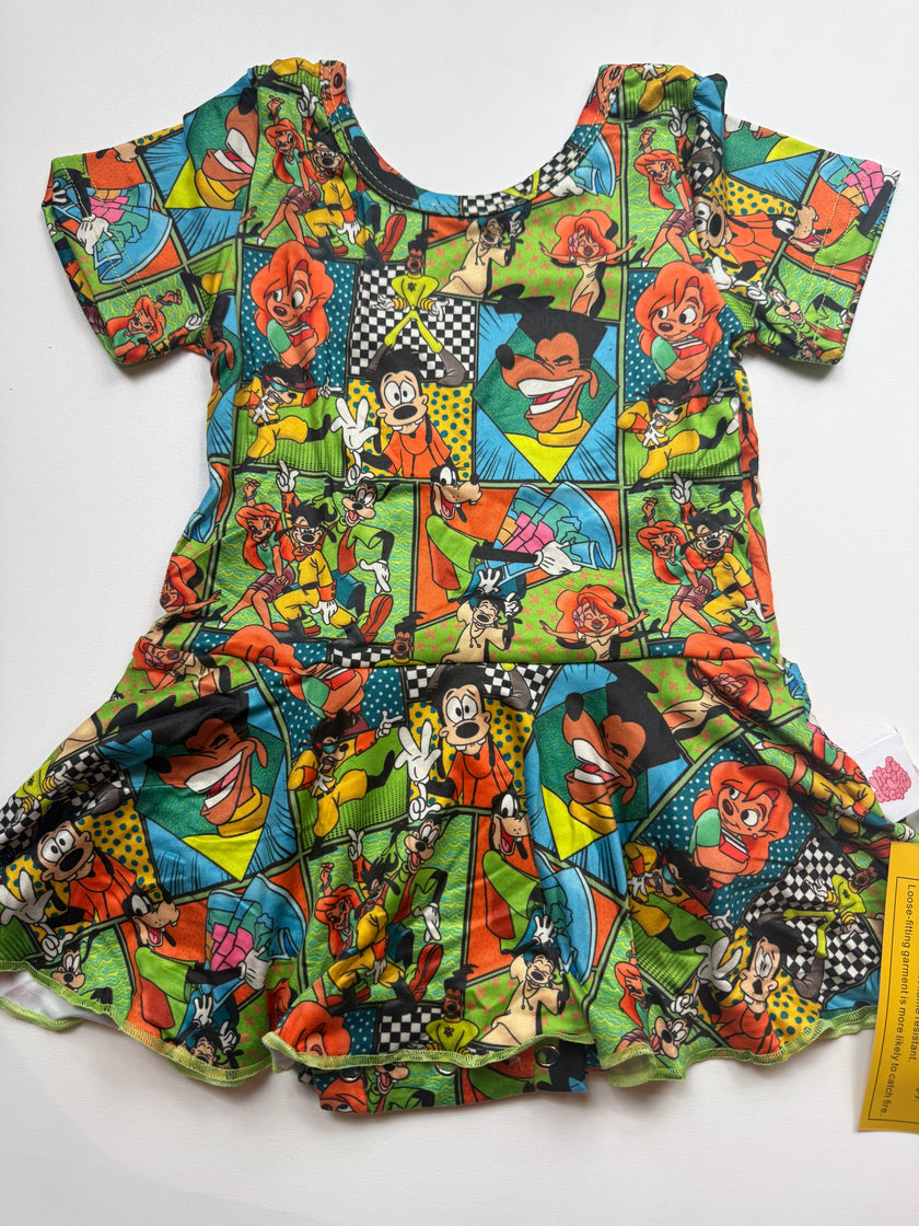 STAND OUT - SHORT SLEEVE SKIRTED LEO - KNIT