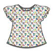 Number Street - Moon Short Sleeve Flutter Bamboo Shirt - PRE ORDER
