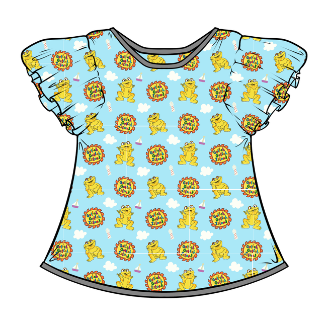 On the Island - Moon Short Sleeve Flutter Bamboo Shirt - PRE ORDER