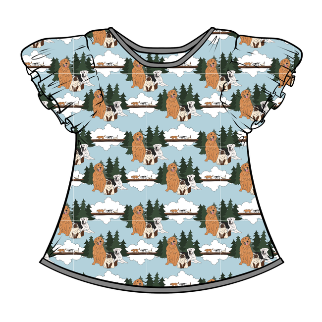 Homeward - Moon Short Sleeve Flutter Bamboo Shirt - PRE ORDER
