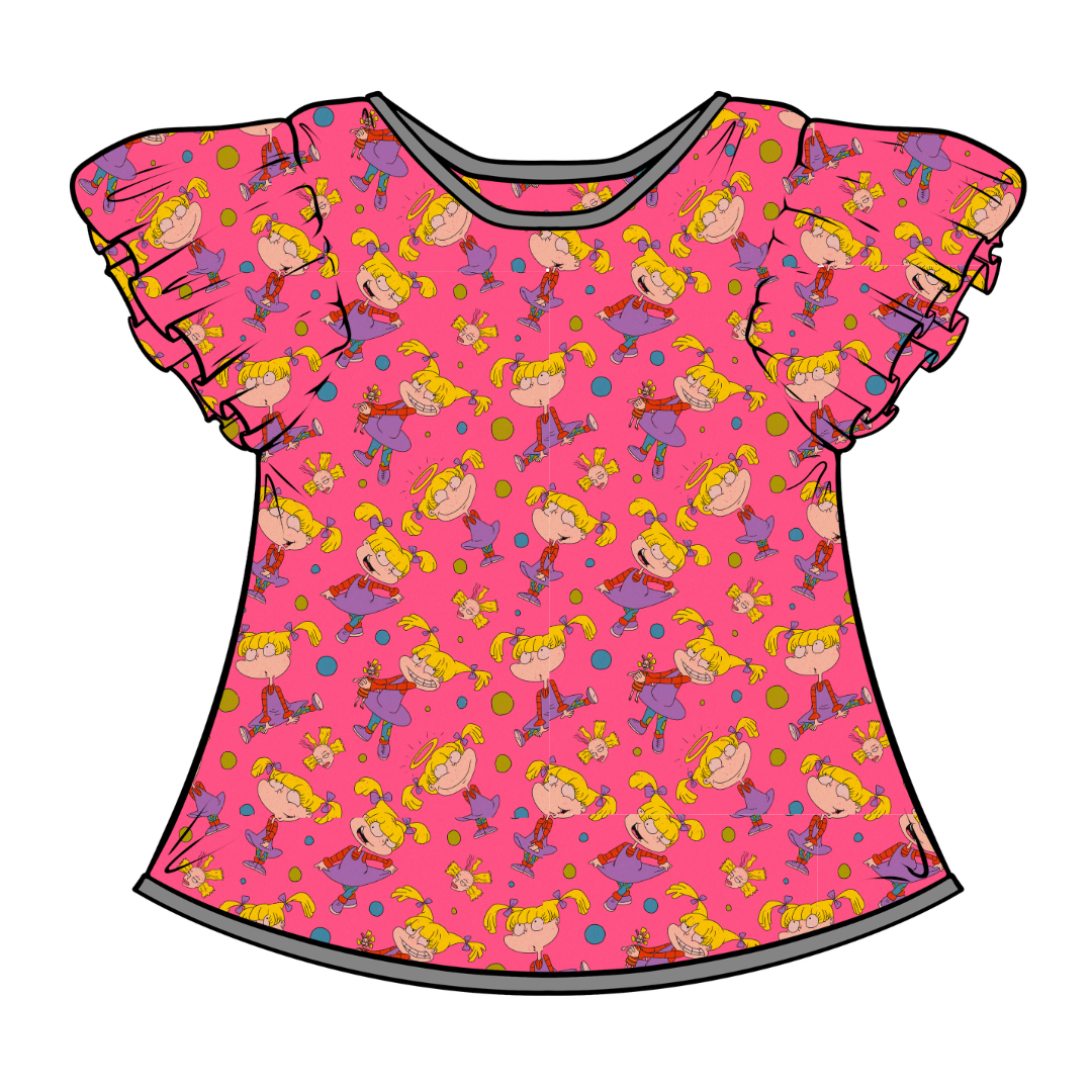 Angelic - Moon Short Sleeve Flutter Bamboo Shirt - PRE ORDER