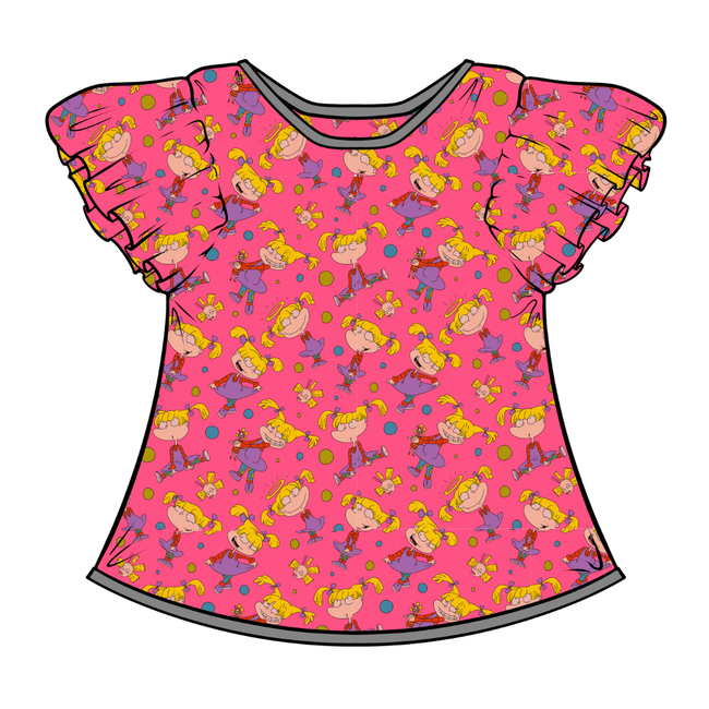 Angelic - Moon Short Sleeve Flutter Bamboo Shirt - PRE ORDER