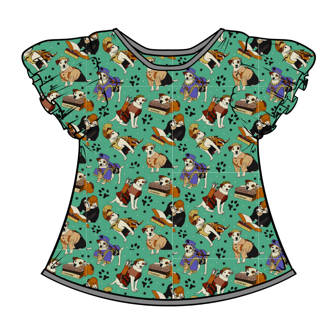 Wishbone - Moon Short Sleeve Flutter Bamboo Shirt - PRE ORDER