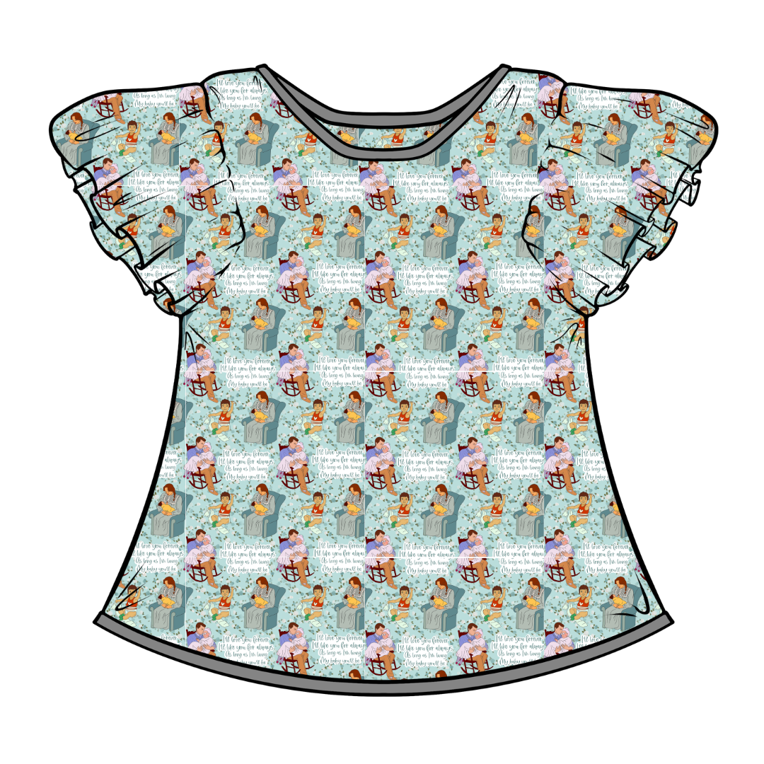 Forever - Moon Short Sleeve Flutter Bamboo Shirt - PRE ORDER