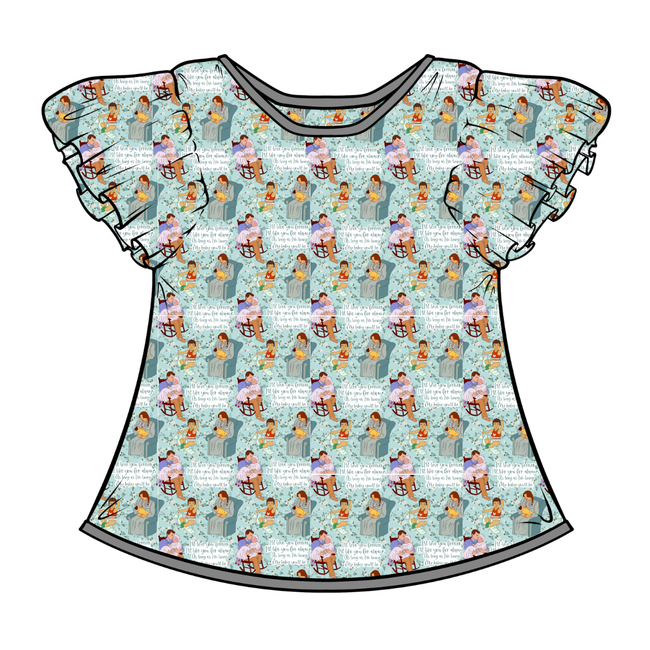 Forever - Moon Short Sleeve Flutter Bamboo Shirt - PRE ORDER