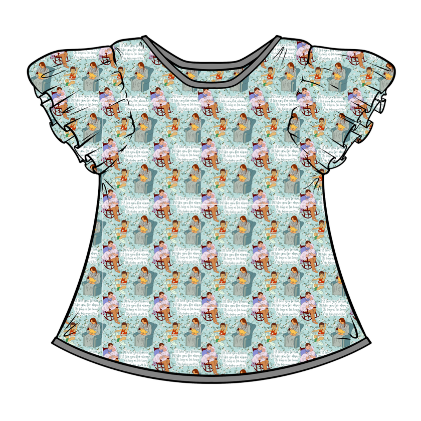 Forever - Moon Short Sleeve Flutter Bamboo Shirt - PRE ORDER