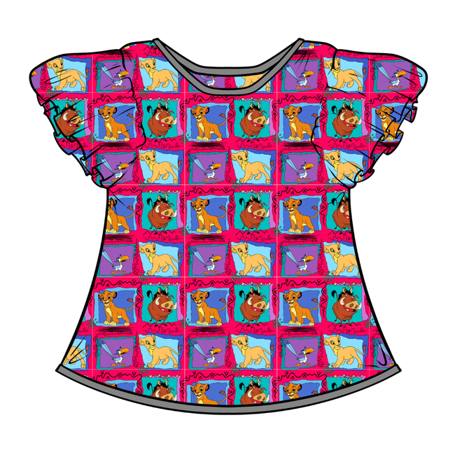 Safari Dreams - Moon Short Sleeve Flutter Bamboo Shirt - PRE ORDER
