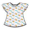 Party Girl Vintage Sheet - Moon Short Sleeve Flutter Bamboo Shirt - PRE ORDER