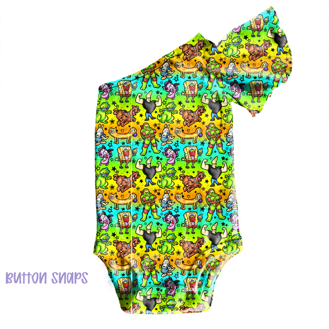 Cartoons Malibu One Shoulder Leotard - Knit - Pre Order