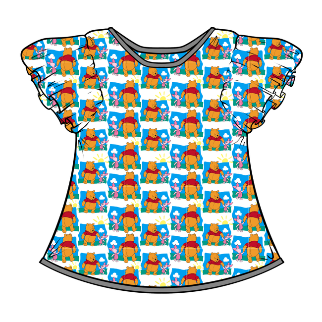 Best Friends  - Moon Short Sleeve Flutter Bamboo Shirt - PRE ORDER