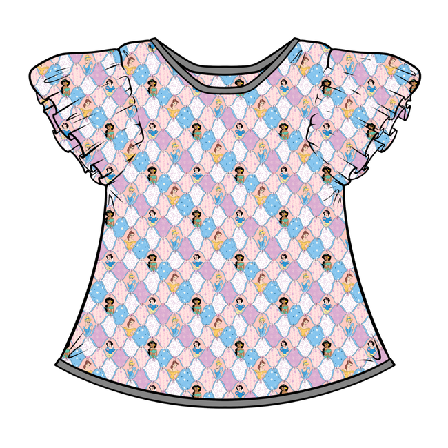 Princess Dreams - Moon Short Sleeve Flutter Bamboo Shirt - PRE ORDER