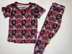 NOT YOUR BOO - COZY SHORT SLEEVE PAJAMA PANTS SET - BAMBOO