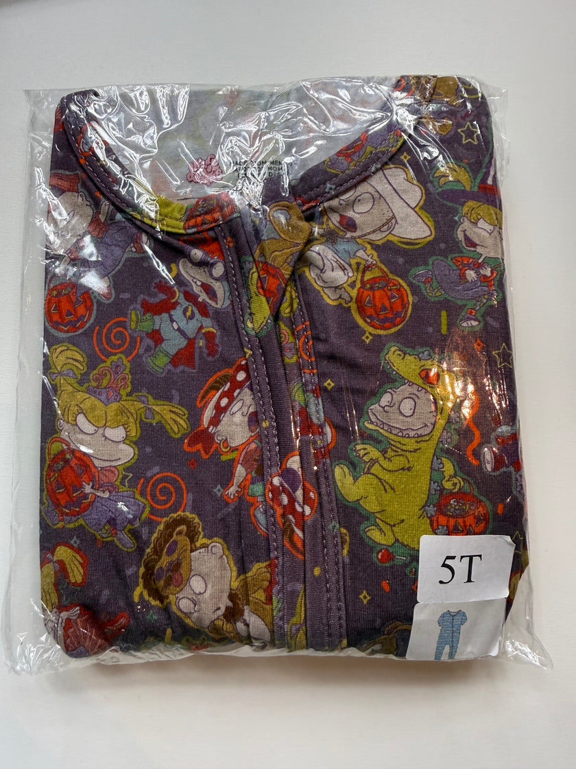 MIDNIGHT MISCHIEF - DANDELION SHORT SLEEVE PANTS ZIPPY - BAMBOO