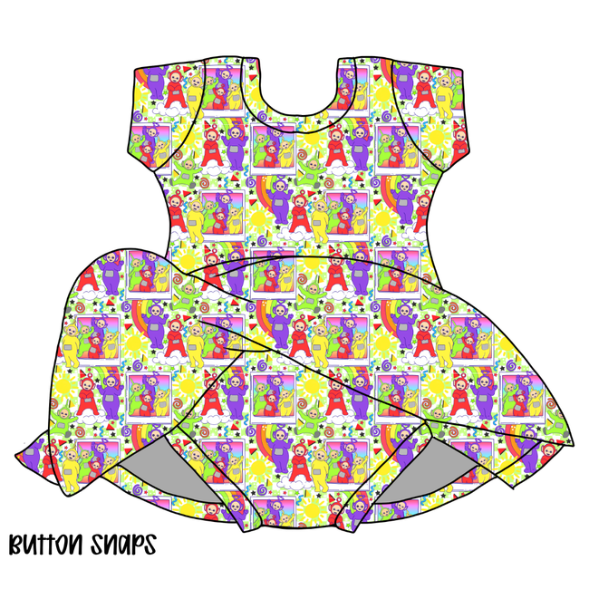 Tubby Time Chic Short sleeve Skirted Leotard Knit - PRE ORDER