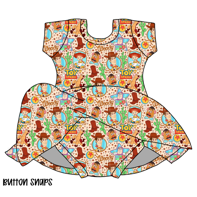 Howdy Partner Chic Short sleeve Skirted Leotard Knit - PRE ORDER