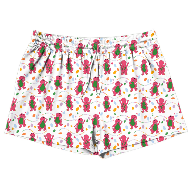 Dino Vintage Sheet - Jazzy Adult Pajama Bamboo Shorts - Pre Order