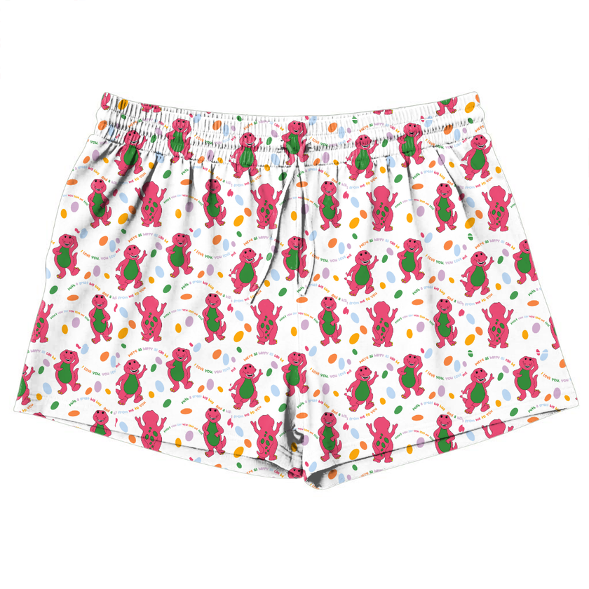 Dino Vintage Sheet - Jazzy Adult Pajama Bamboo Shorts - Pre Order