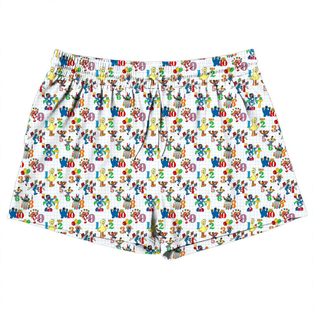 Number Street - Jazzy Adult Pajama Bamboo Shorts - Pre Order