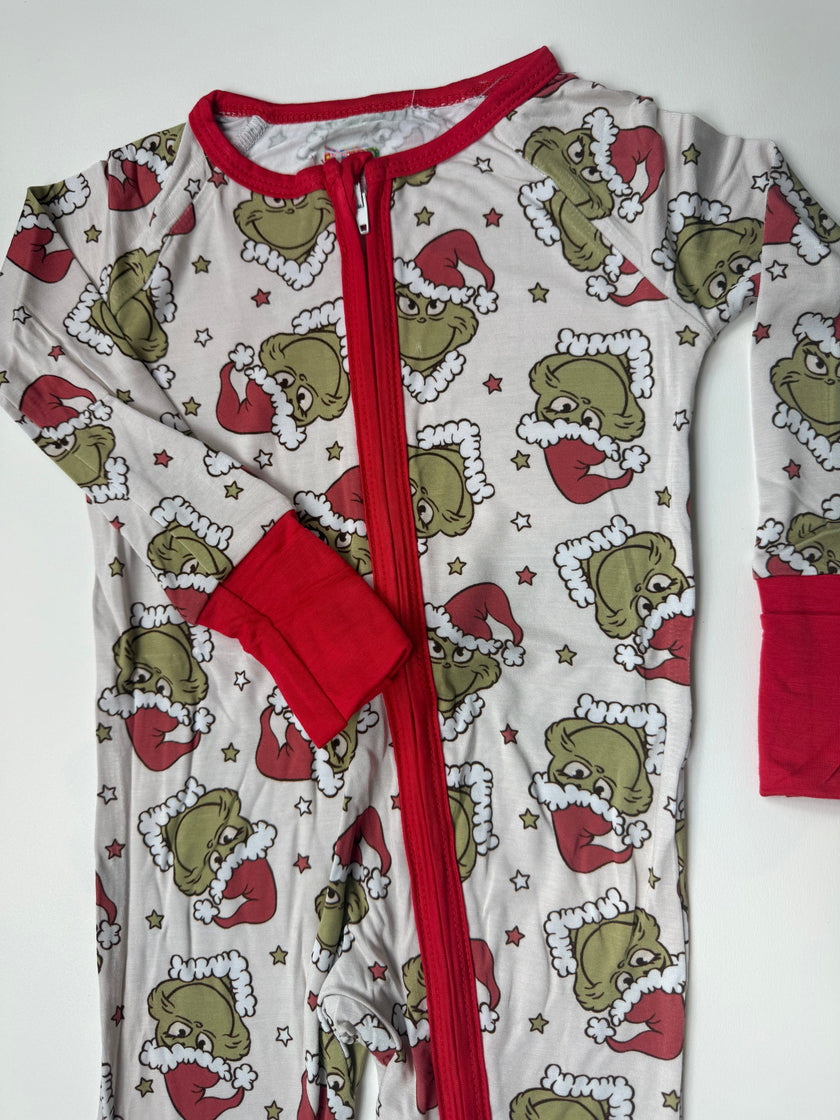 MEAN GREEN - DREAMLAND LONG SLEEVE SLEEPER - BAMBOO