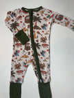 XMAS AT THE BEACH - DREAMLAND LONG SLEEVE SLEEPER - BAMBOO