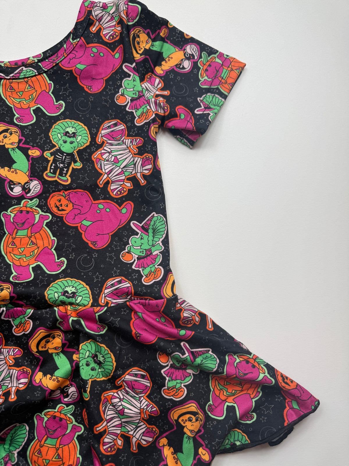 DINO BOO BASH - SHORT SLEEVE SKIRTED LEOTARD - KNIT