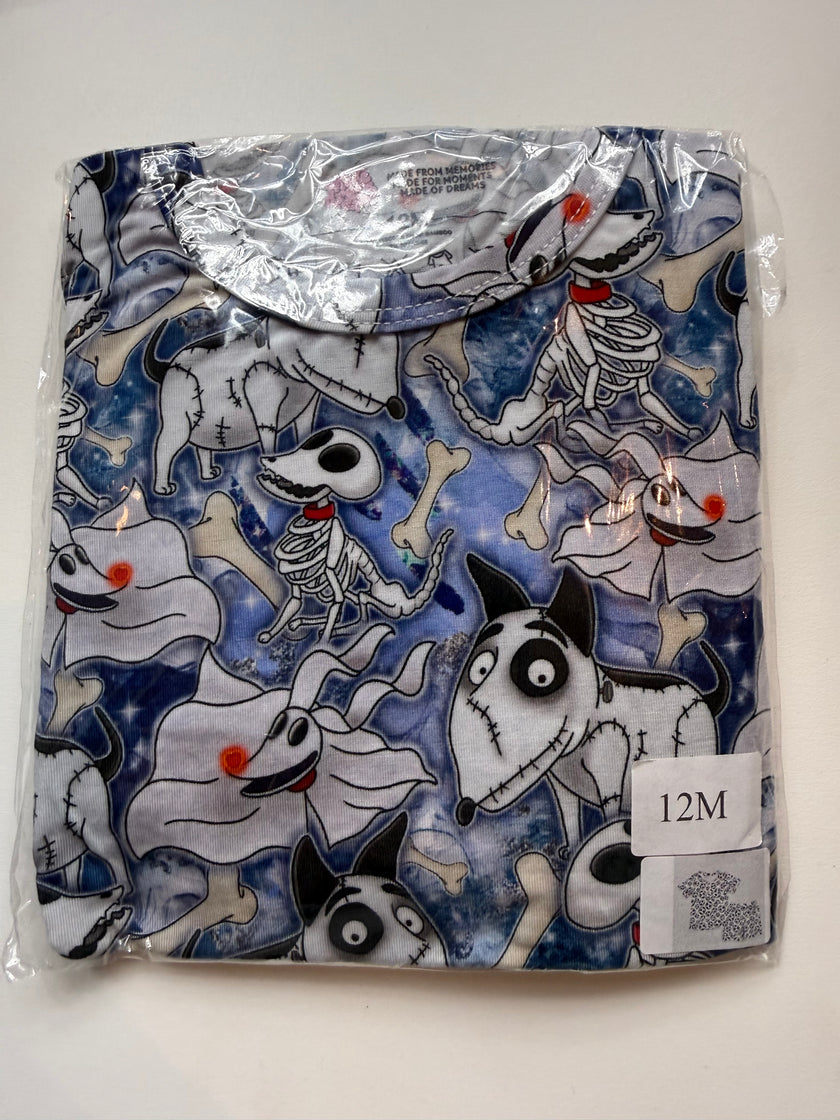 HAUNTED DOGS - FAWN SHORT SLEEVE SHORT SET - BAMBOO