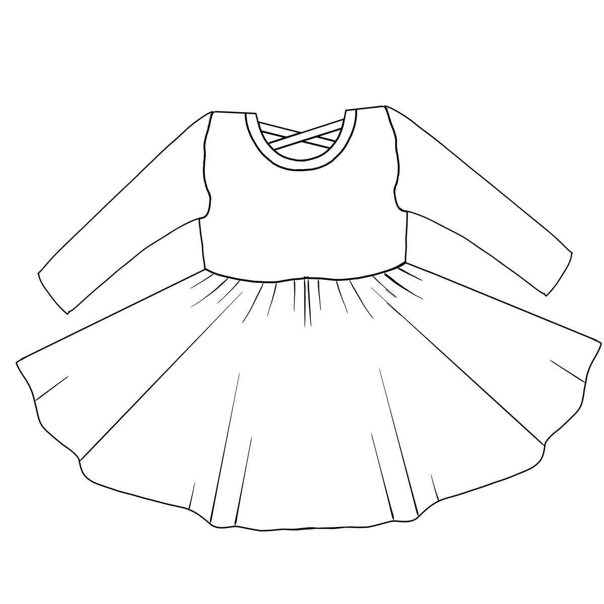 CHAOS CARNIVAL (ART) - VIOLET LONG SLEEVE TWIRL DRESS - KNIT