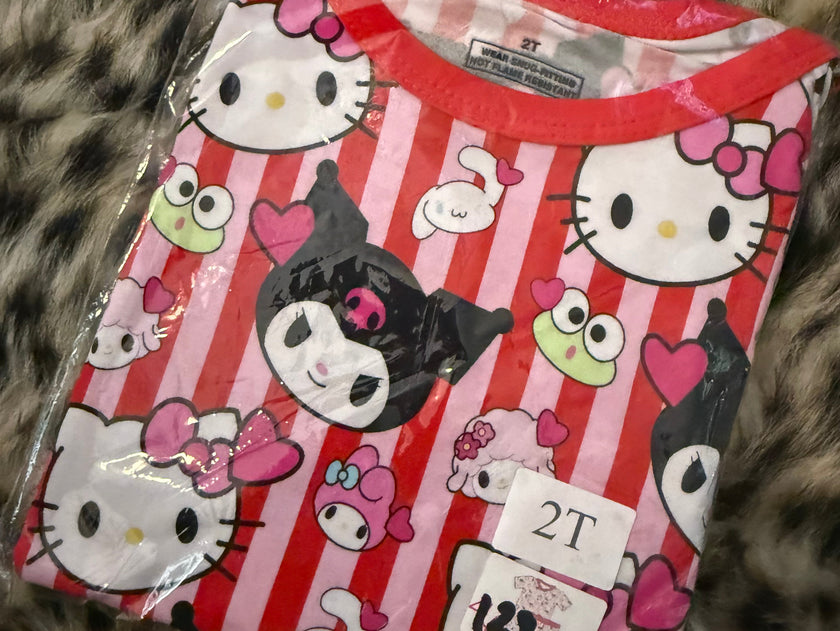 128. KITTY SHORT SET - BAMBOO - 2T