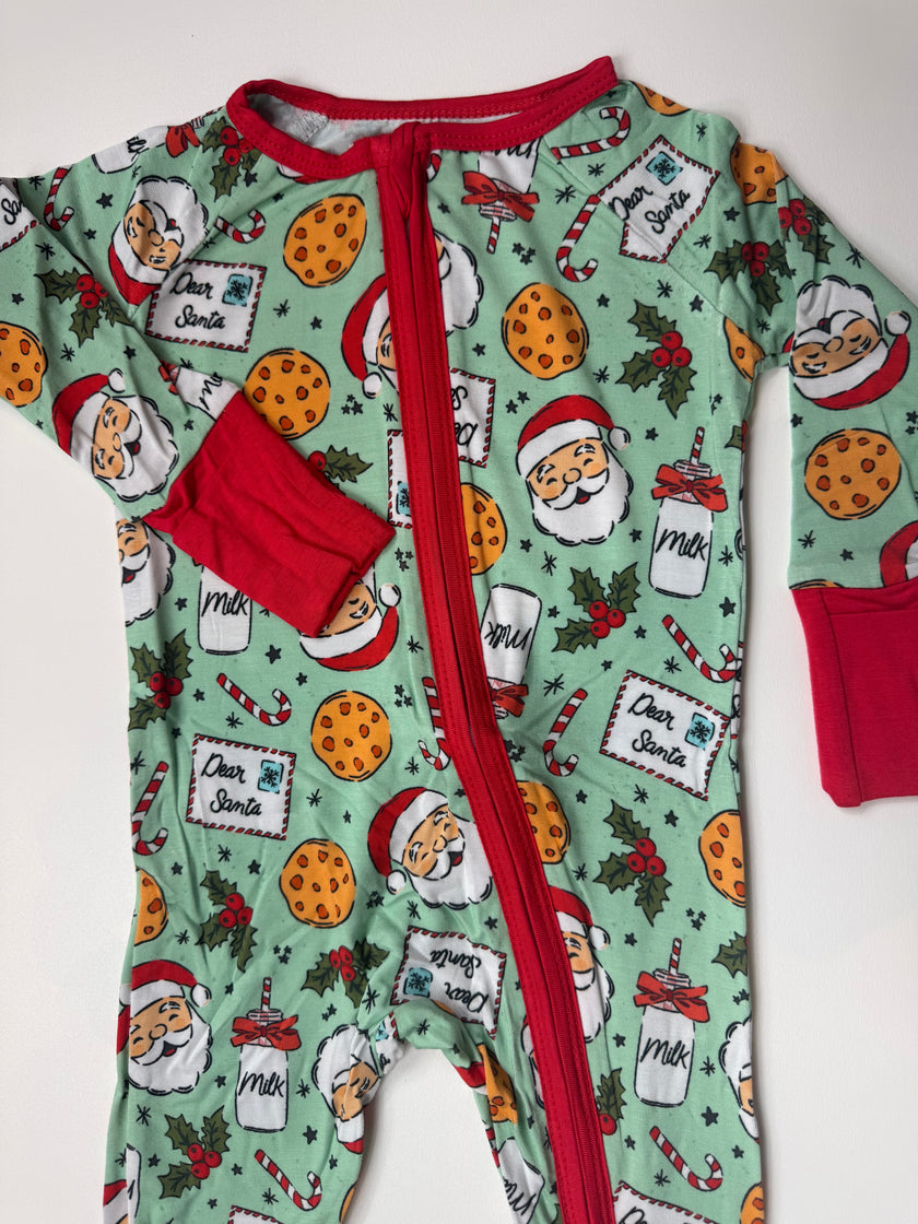 SANTA COOKIES - DREAMLAND LONG SLEEVE SLEEPER - BAMBOO