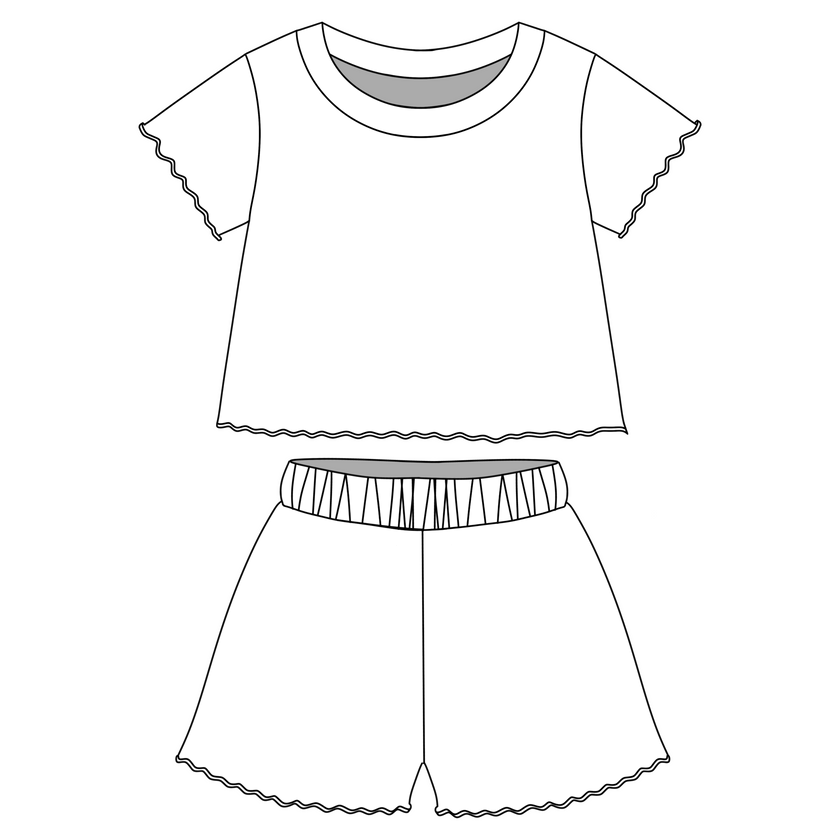 LADY BUG - ORCHID SHORT SET - BAMBOO