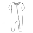 137. MYSTERY CEREAL DANDELION SHORT SLEEVE SLEEPER - BAMBOO - 4T