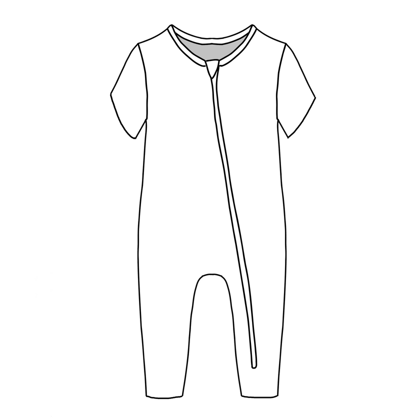 137. MYSTERY CEREAL DANDELION SHORT SLEEVE SLEEPER - BAMBOO - 4T