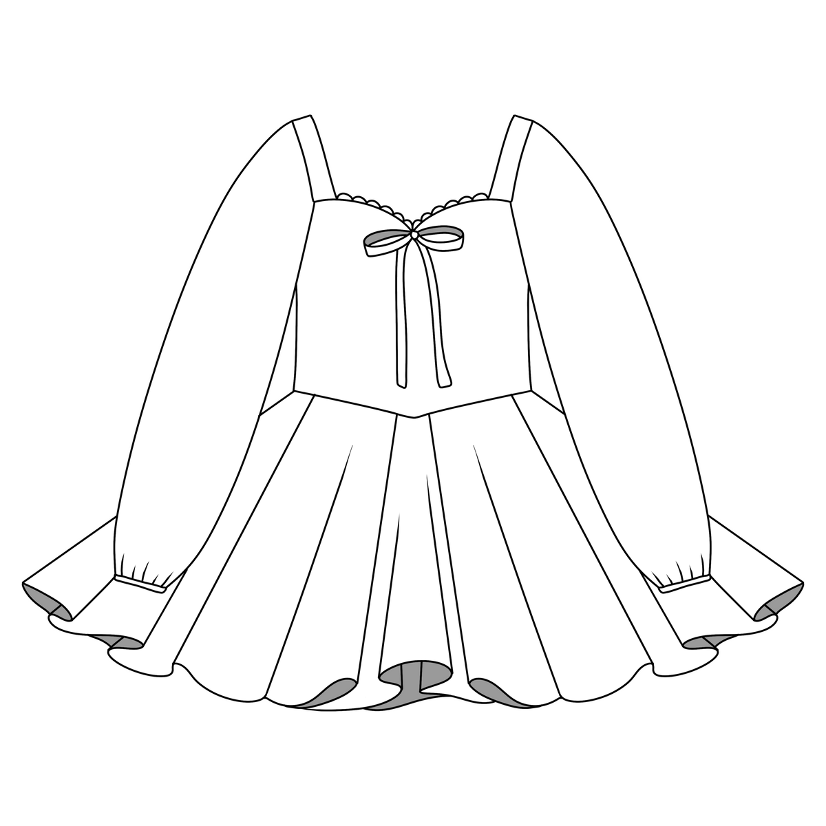 HAUNTED HALLS CHLOE LONG SLEEVE DRESS - KNIT